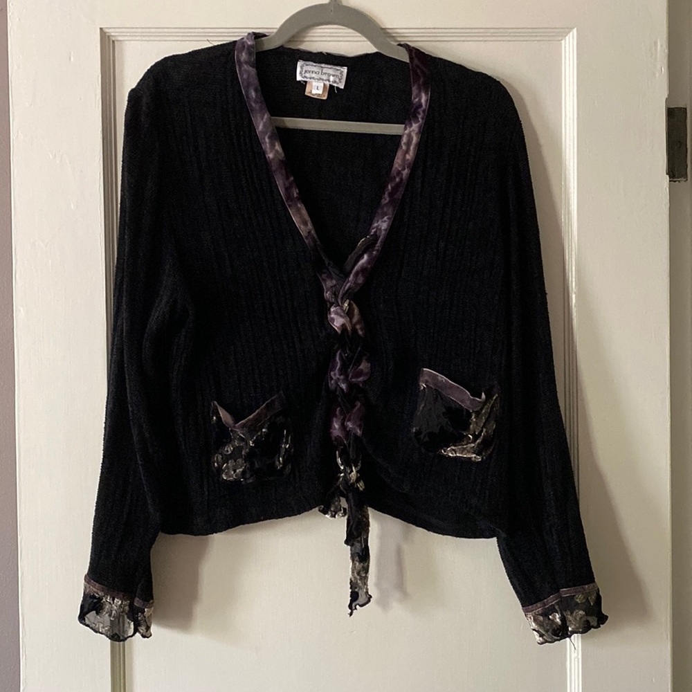 Vintage 90s witchy burnout velvet top